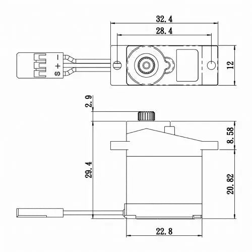 Savox SH-0255MGP Micro Digital MG Servo w/ Soft Start Savox
