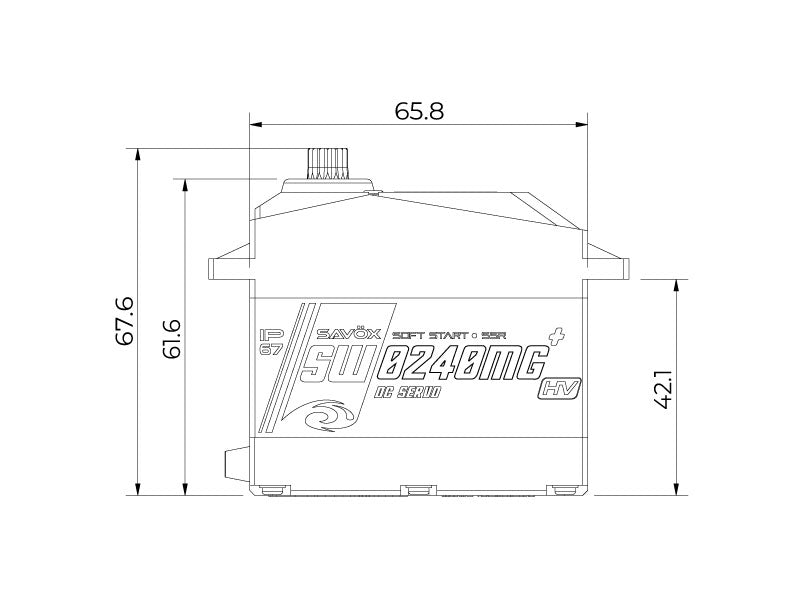 Savox SW-0240MGP Waterproof 1/5 Scale High Voltage Digital Servo