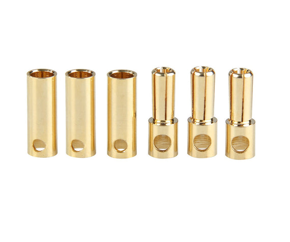 5.0mm Gold Bullet Connectors (3 pairs) - Altitude Hobbies