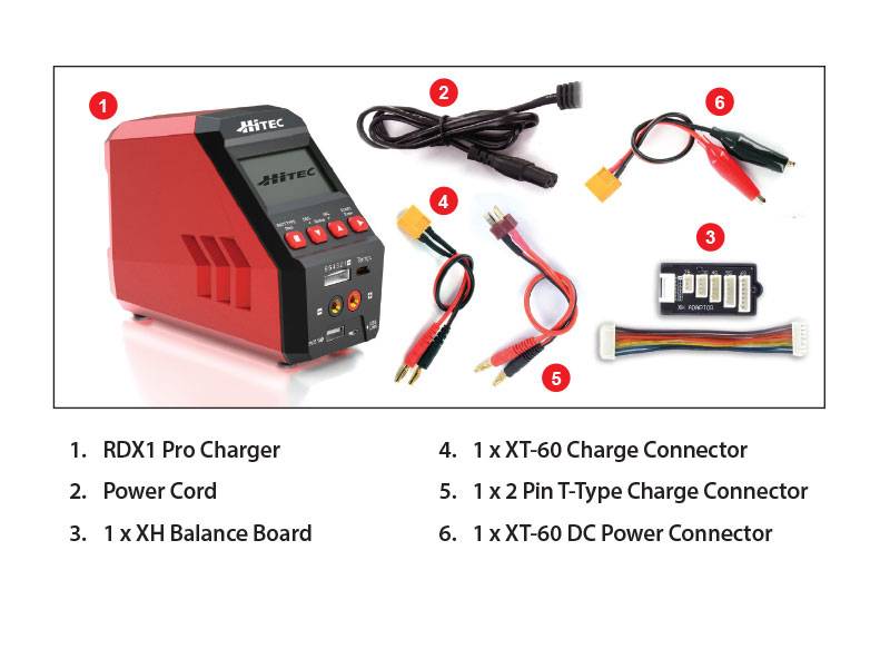 Hitec RDX1 Pro 100W AC/DC Battery Charger/Discharger