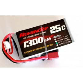 Roaring Top 1300mAh 3s (11.1v) 25c Lipo Battery - Altitude Hobbies