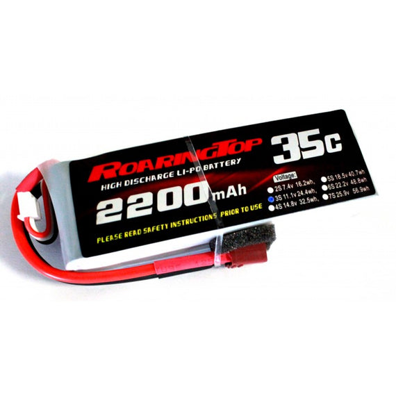 Roaring Top 2200mAh 4s (14.8v) 35C Lipo Battery - Altitude Hobbies