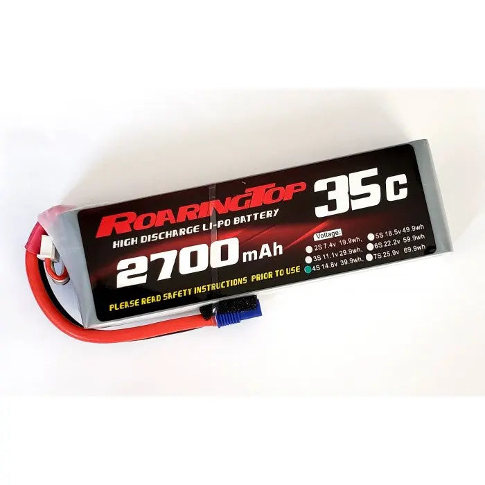 Roaring Top 2700mAh 4s (14.8v) 35C Lipo Battery - Altitude Hobbies