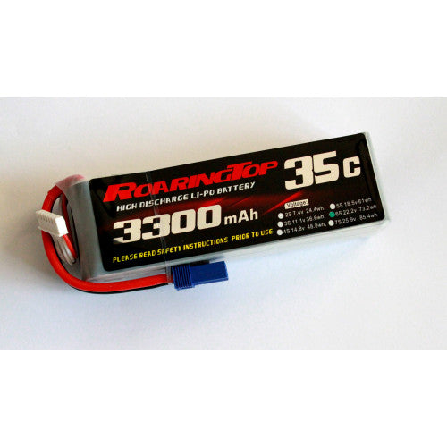 Roaring Top 3300mAh 6s (22.2v) 35C Lipo Battery (EC5)