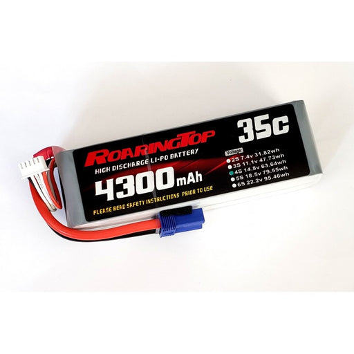 Roaring Top 4300mAh 4s (14.8v) 35C Lipo Battery - Altitude Hobbies