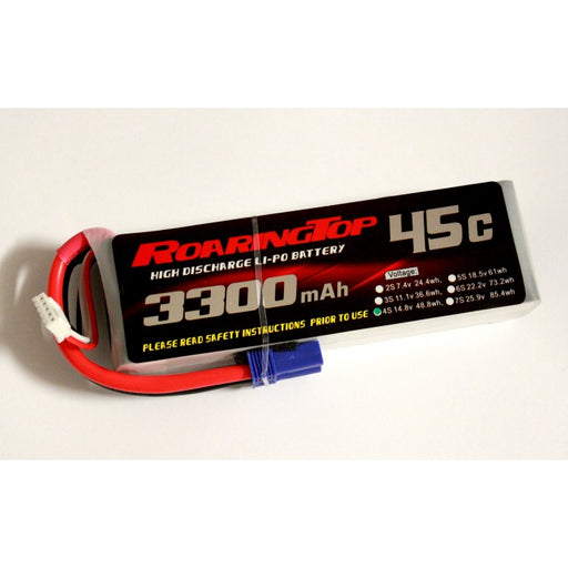 Roaring Top 3300mAh 4s (14.8v) 45C Lipo Battery - Altitude Hobbies