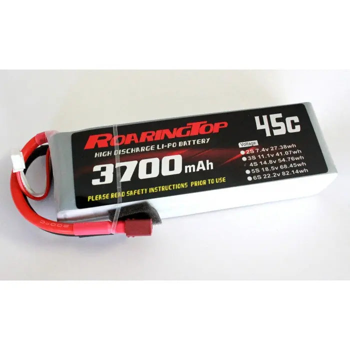 Roaring Top 3700mAh 4s (14.8v) 45C Lipo Battery - Altitude Hobbies