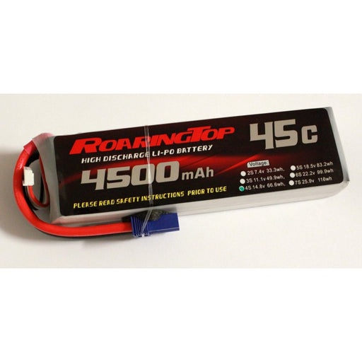 Roaring Top 4500mAh 4s (14.8v) 45C Lipo Battery - Altitude Hobbies