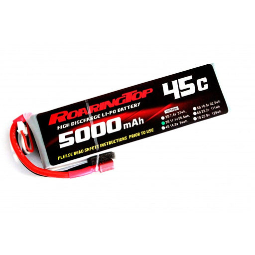 Roaring Top 5000mAh 3s (11.1v) 45C Lipo Battery - Altitude Hobbies
