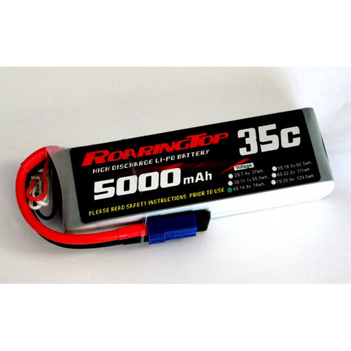 Roaring Top 5000mAh 4s (14.8v) 35C Lipo Battery - Altitude Hobbies