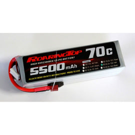 Roaring Top 5500mAh 6s (22.2v) 70C Lipo Battery - Altitude Hobbies
