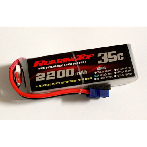 Roaring Top 2200mAh 3s (11.1v) 35C Lipo Battery - Altitude Hobbies
